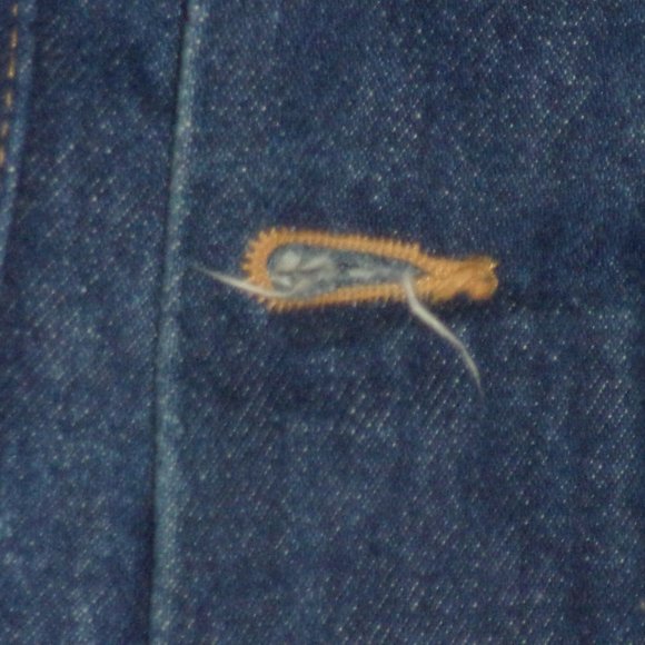 Vintage Rustler Womens XL Dark Blue Denim Jacket with Embroidered Thunderbird - Picture 7 of 15